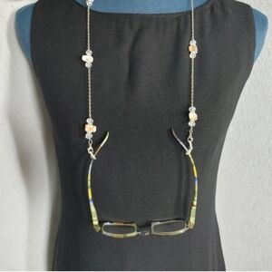 Gold Chain Natural Stone Eyeglass-Mask Lanyard Holder